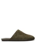 Matchesfashion.com Inabo - Slider Suede And Leather Slippers - Mens - Khaki