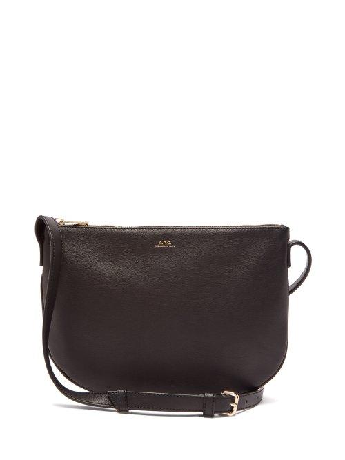 Matchesfashion.com A.p.c. - Maelys Half Moon Leather Cross Body Bag - Womens - Black