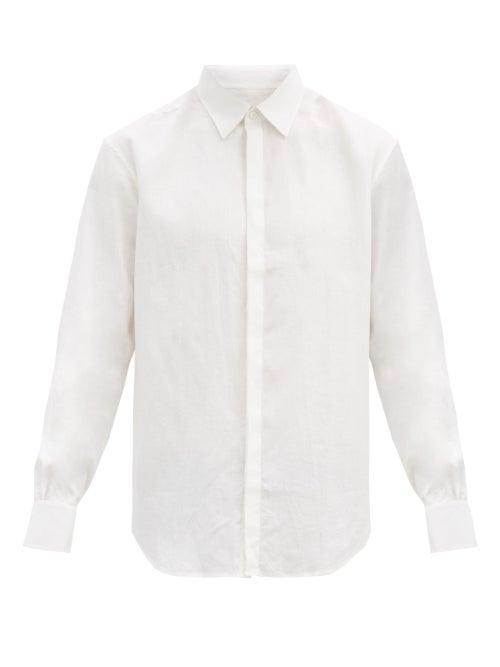 Matchesfashion.com Bourrienne Paris X - Cavalier Tailored Linen-poplin Shirt - Mens - White