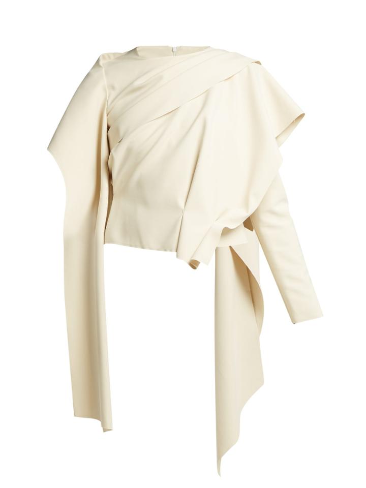 A.w.a.k.e. Grecian Draped Crepe Top