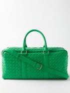 Bottega Veneta - Intercciato-leather Holdall - Mens - Mid Green