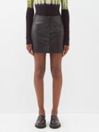 Proenza Schouler White Label - Faux-leather Mini Skirt - Womens - Black