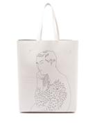 Matchesfashion.com Calvin Klein 205w39nyc - X Andy Warhol Leather Tote Bag - Mens - White