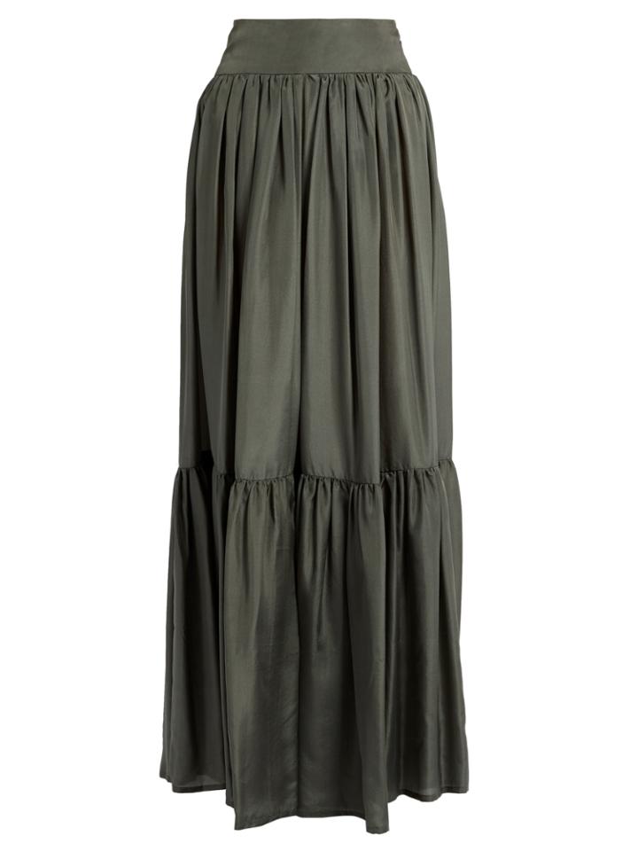 Kalita Hello Margaux Silk-chiffon Maxi Skirt