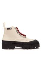 Matchesfashion.com Proenza Schouler - Canvas Ankle Boots - Womens - Black Cream