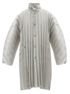 Homme Pliss Issey Miyake - Technical-pleated Trench Coat - Mens - Grey