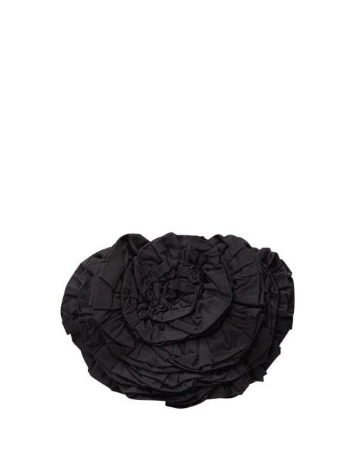 Matchesfashion.com Mara Hoffman - Rose Organic-cotton Poplin Bandeau Top - Womens - Black