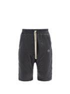 Matchesfashion.com Moncler + Rick Owens - Logo-patch Padded-shell Bermuda Shorts - Mens - Black