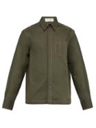 Matchesfashion.com Wales Bonner - Oversized Patch Pocket Cotton Shirt - Mens - Khaki