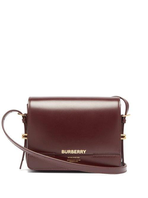 Matchesfashion.com Burberry - Grace Leather Cross Body Bag - Womens - Burgundy