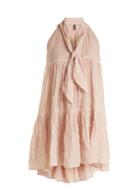 Lisa Marie Fernandez Tiered Sleeveless Striped Cotton-blend Dress