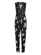 Issa Rousso Brushstroke-print Jersey Jumpsuit
