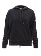 Moncler - Born To Protect Zipped Hooded Sweatshirt - Womens - Black