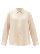 Ladies Lingerie Asceno - London Silk Pyjama Top - Womens - Nude