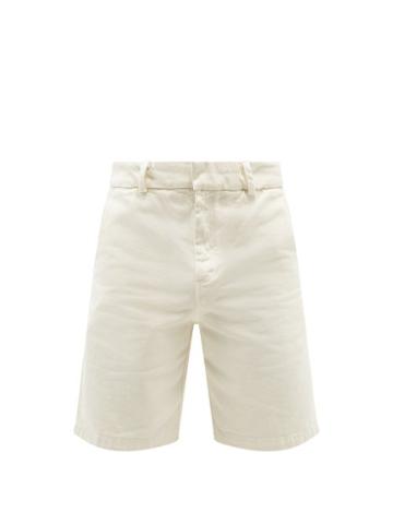 Another Aspect - Patch-pocket Organic-cotton Shorts - Mens - White