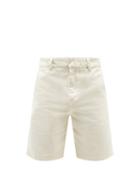 Another Aspect - Patch-pocket Organic-cotton Shorts - Mens - White
