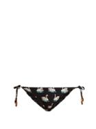 Matchesfashion.com Stella Mccartney - Swan Print Tie Side Bikini Briefs - Womens - Black Multi