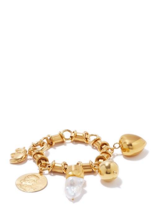 Timeless Pearly - Pearl & Gold-plated Charm Bracelet - Womens - Gold