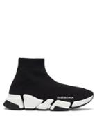 Matchesfashion.com Balenciaga - Speed 2.0 Recycled-fibre Trainers - Womens - Black White