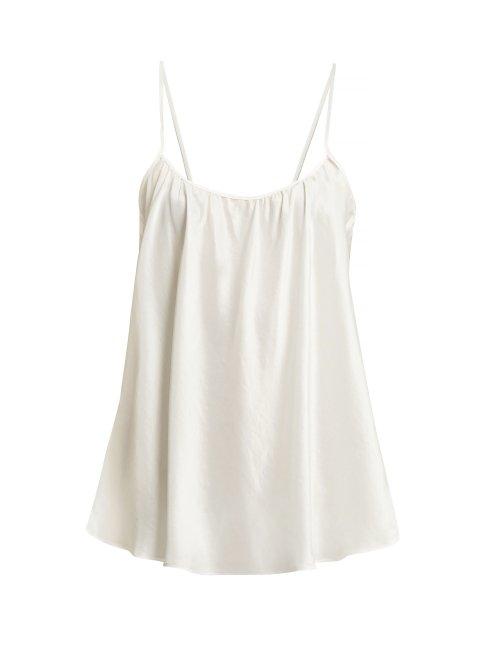 Matchesfashion.com Loup Charmant - Scoop Neck Silk Tank Top - Womens - Ivory