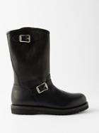 Our Legacy - Corral Buckle-strap Leather Boots - Mens - Black