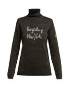 Matchesfashion.com Bella Freud - X Kate Moss Fairytale Of New York Sweater - Womens - Black Gold
