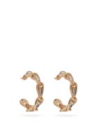 Matchesfashion.com Rosantica By Michela Panero - Crystal Embellished Hoop Earrings - Womens - Gold