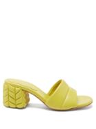 Gianvito Rossi - Florea 60 Braided-effect Leather Mules - Womens - Yellow