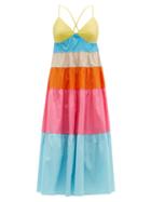 Matchesfashion.com Staud - Cleo Tiered Cotton-blend Dress - Womens - Multi