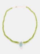 Jia Jia - Atlas Aquamarine, Peridot & 14kt Gold Necklace - Womens - Green Blue