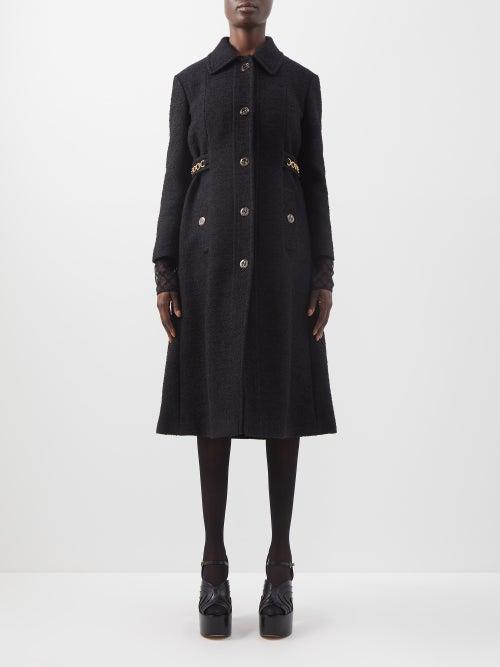 Gucci - Chain-embellished Boucl Coat - Womens - Black