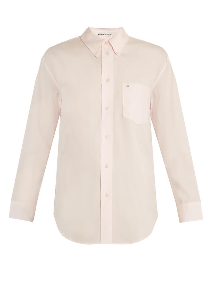 Acne Studios Beatrix Logo-embroidered Cotton Shirt