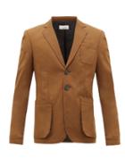 Matchesfashion.com Wales Bonner - Diego Patch-pocket Cotton-blend Twill Jacket - Mens - Brown