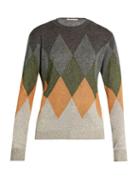 Marco De Vincenzo Diamond-intarsia Crew-neck Sweater