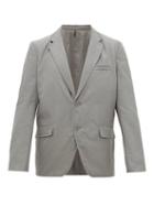 Matchesfashion.com Helmut Lang - Single Breasted Padded Technical Shell Blazer - Mens - Grey