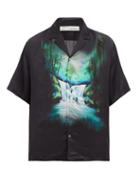 Matchesfashion.com Off-white - Waterfall Print Short Sleeved Shirt - Mens - Black Multi