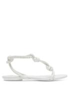 Matchesfashion.com Jil Sander - Knot Detail Leather Sandals - Womens - White