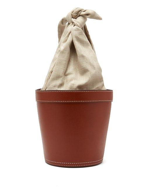 Matchesfashion.com Staud - Britt Leather Bucket Bag - Womens - Tan Multi