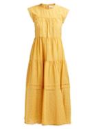 Matchesfashion.com See By Chlo - Polka Dot Cotton Dress - Womens - Yellow