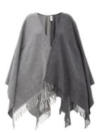 Matchesfashion.com Max Mara Leisure - Cognac Poncho - Womens - Grey Multi