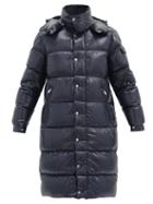 Matchesfashion.com Moncler - Hanoverian Down-quilted Hooded Coat - Mens - Navy