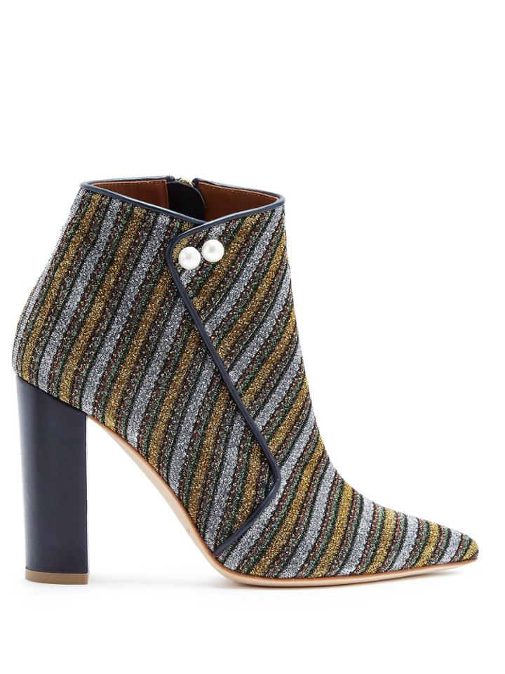 Malone Souliers X Natalia Vodianova Lada Striped Ankle Boots