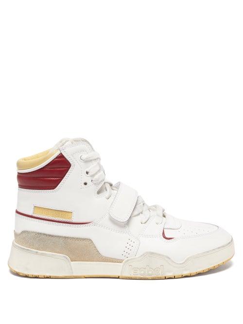 Isabel Marant - Alsee High-top Leather Trainers - Womens - Yellow