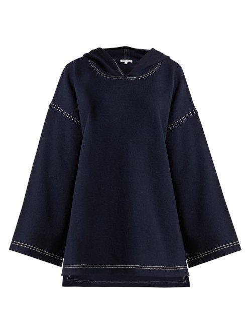 Matchesfashion.com Elizabeth And James - Benson Topstitch Felt Top - Womens - Navy