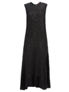 Matchesfashion.com Albus Lumen - Necto Cotton-crochet Midi Dress - Womens - Black
