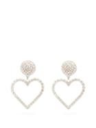 Matchesfashion.com Alessandra Rich - Open Heart Crystal Earrings - Womens - Crystal