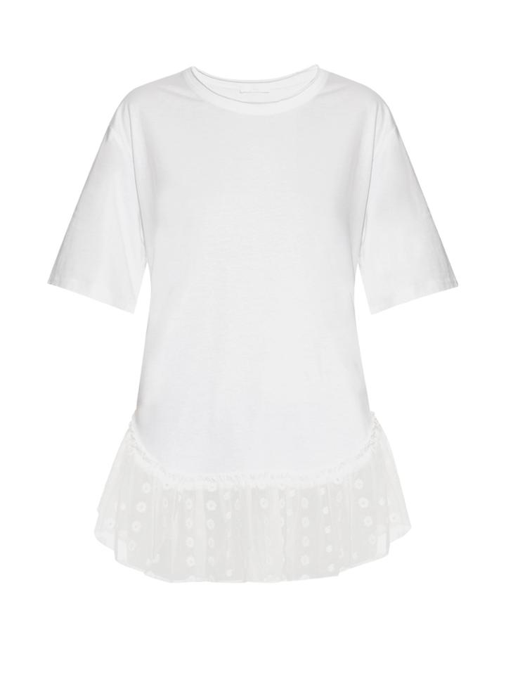 Chloé Lace-trimmed Short-sleeved T-shirt