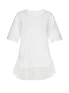 Chloé Lace-trimmed Short-sleeved T-shirt