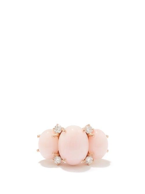 Irene Neuwirth - Gemmy Gem Opal, Diamond & 18kt Rose-gold Ring - Womens - Pink