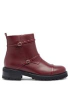 Matchesfashion.com Malone Souliers - Brodie Trek-sole Leather Boots - Womens - Burgundy